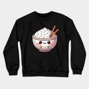 Cheerful Kawaii Rice Bowl Crewneck Sweatshirt